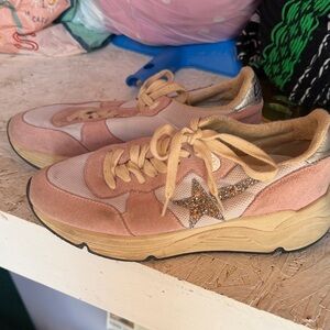 Golden Goose Sneakers Pink and Silver